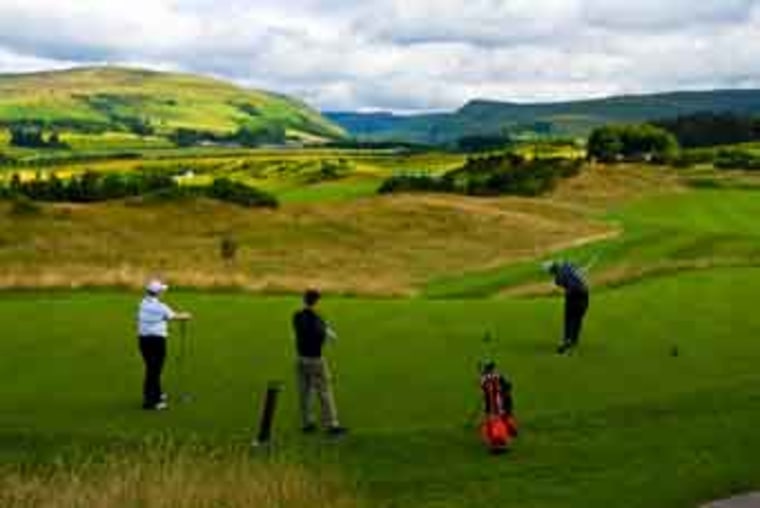 Golfers Teeing Off at Gleneagles Resort Golf Course
